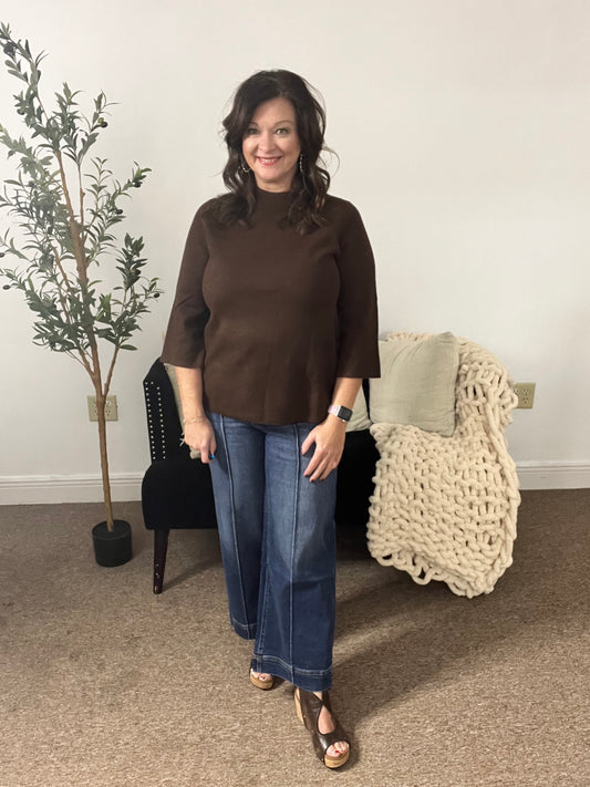 Cozy Intentions Mock Neck Sweater