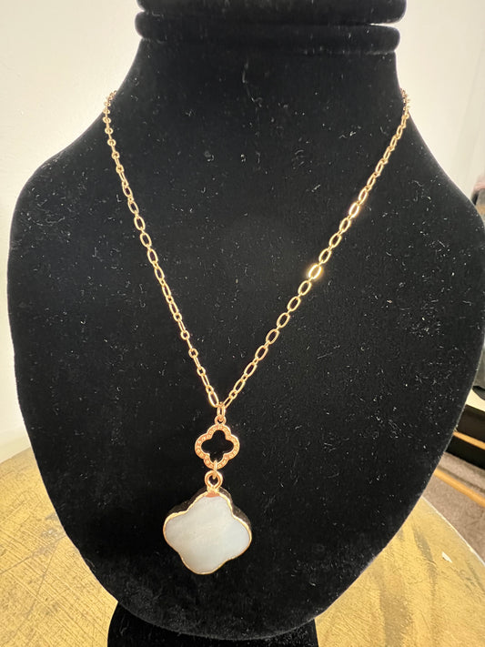 Clover Stone Necklace