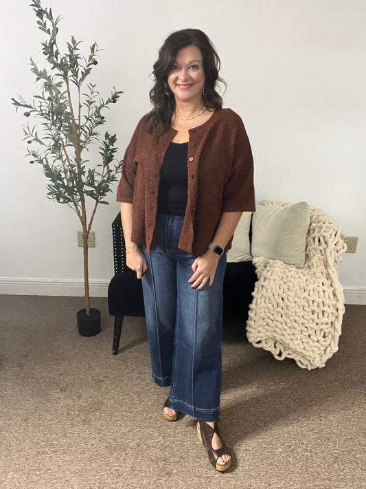 Autumn Avenue Short Sleeve Cardigan