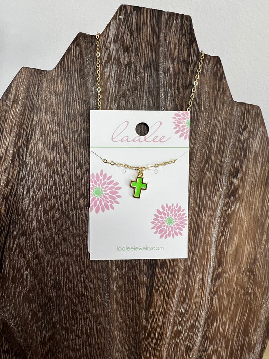 Colorful Cross Necklace
