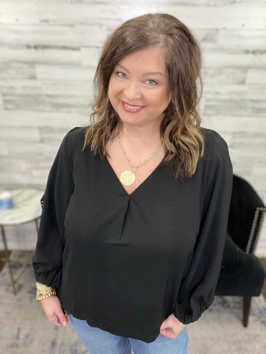 Effortless Airflow V-Neck Blouse