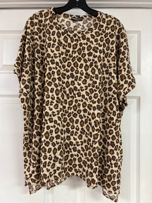 Taupe Animal Print Top