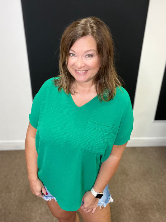 Air Flow Top, Kelly Green