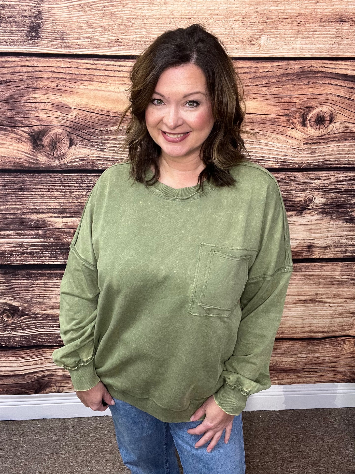 Acid Wash Pullover Small-XL