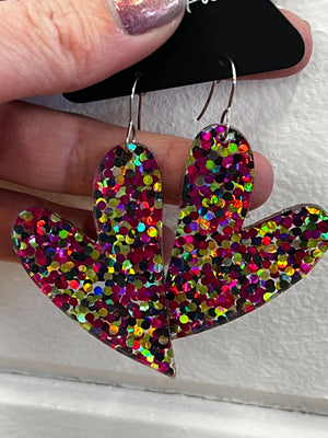 Confetti Heart Earrings