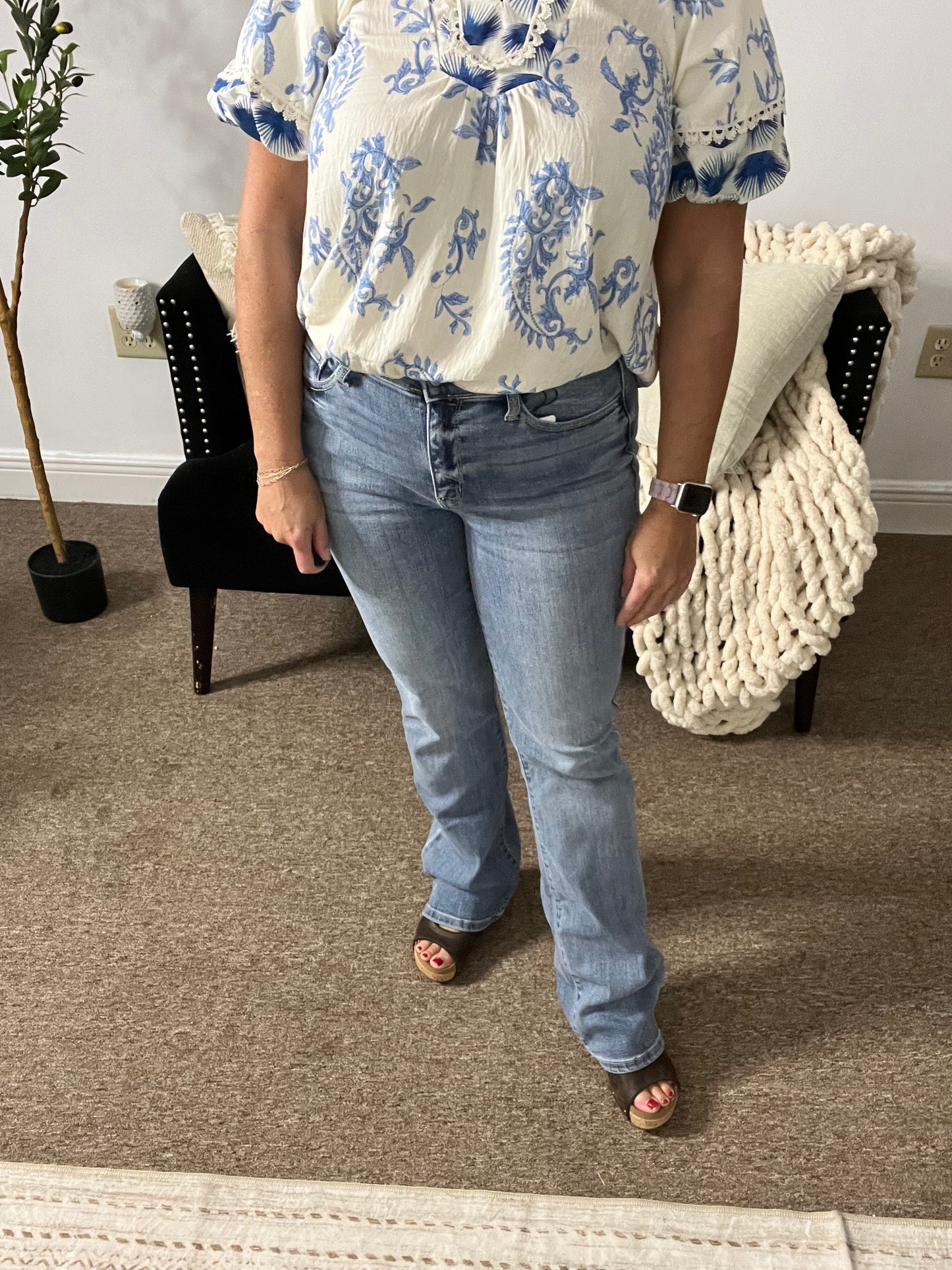 Blue Ridge Mid Rise Bootcut Jeans