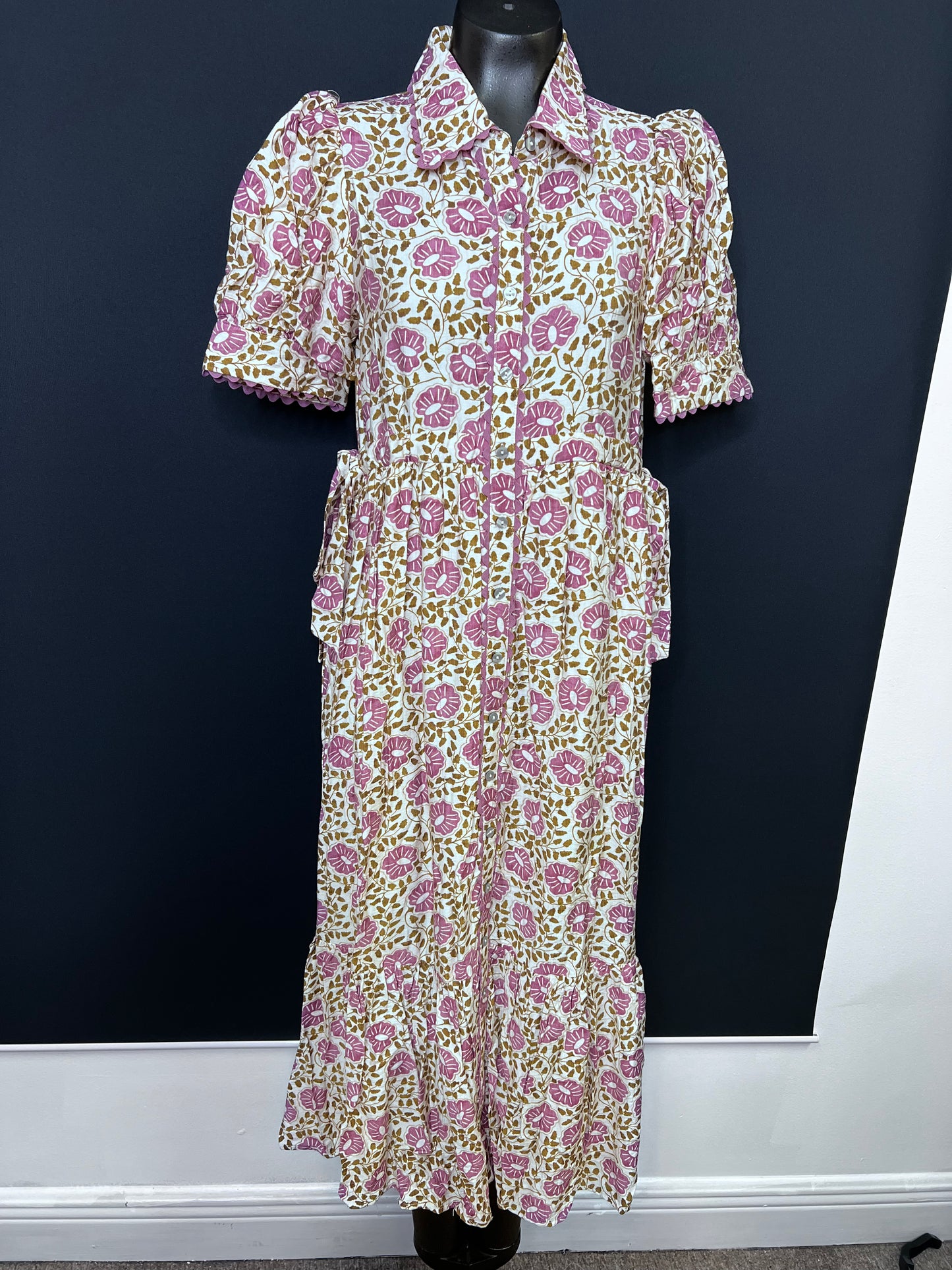 Floral Print Dress, Purple