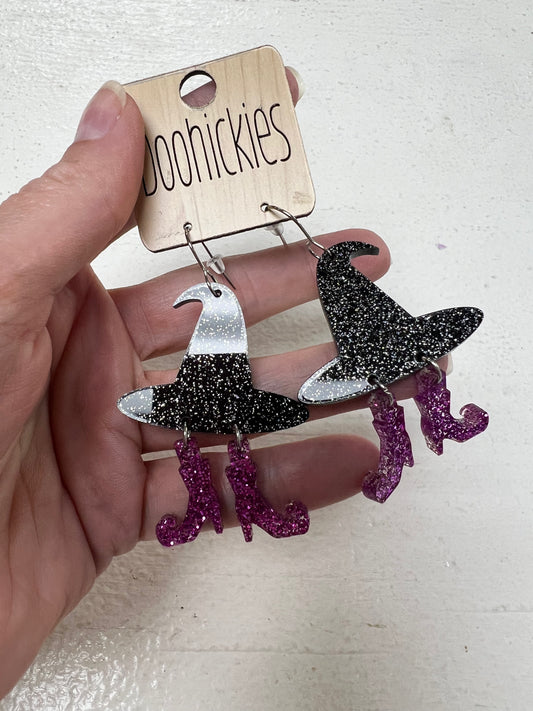 Witchy Acrylics Halloween Earrings