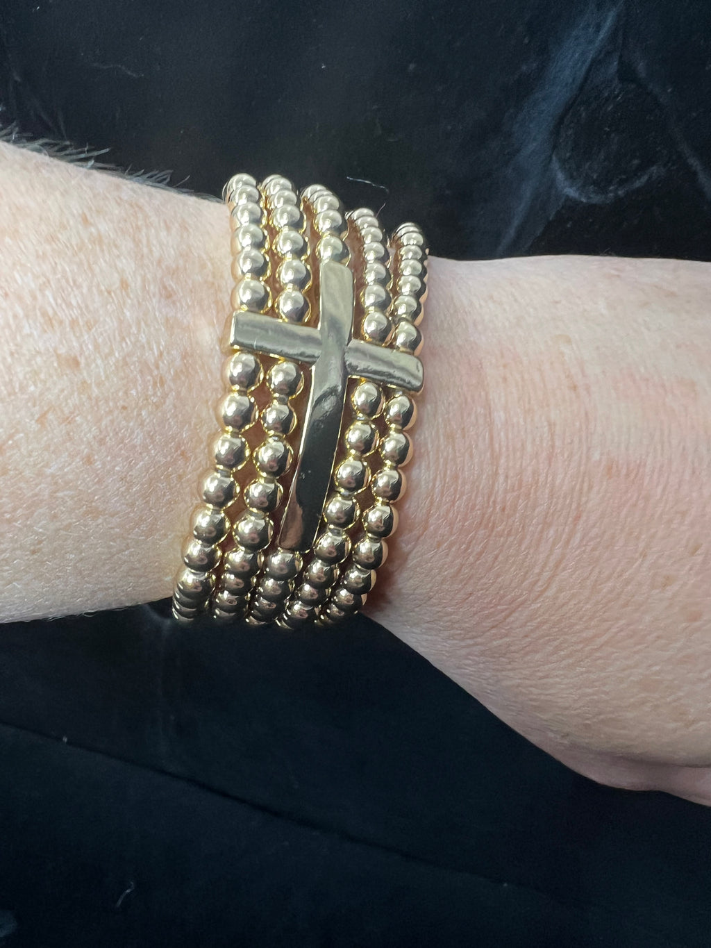 Multi Layer Cross Bracelet