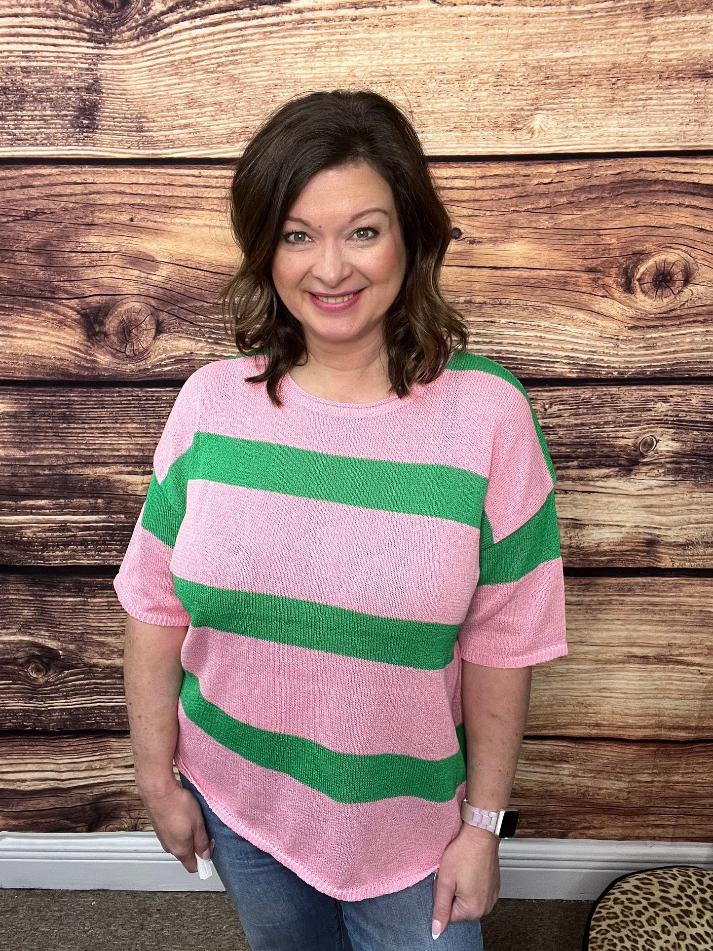 Good Vibes Stripe Knit Top