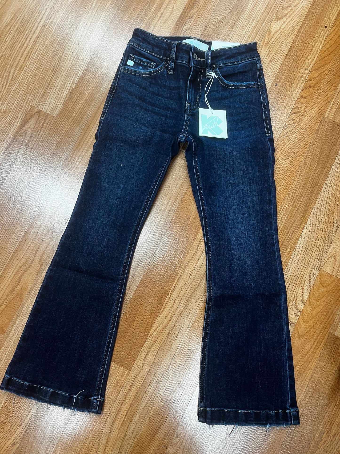Girls Mid Rise Flare Jeans