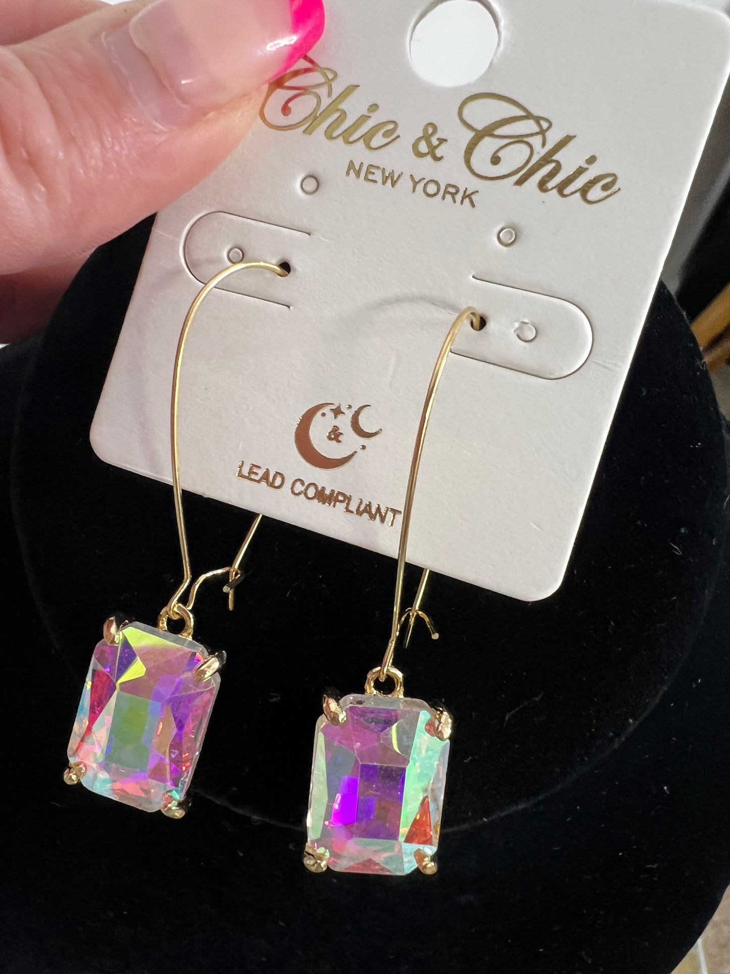 Rectangle Glass Earring