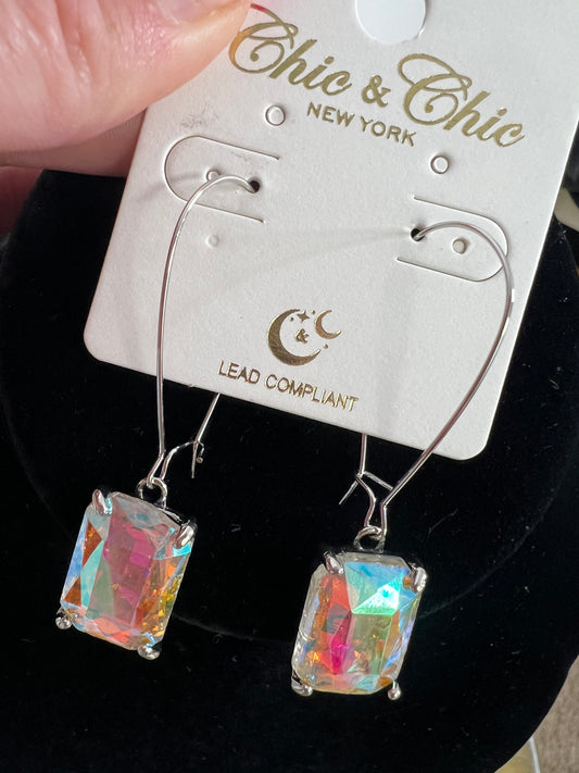 Rectangle Glass Earring