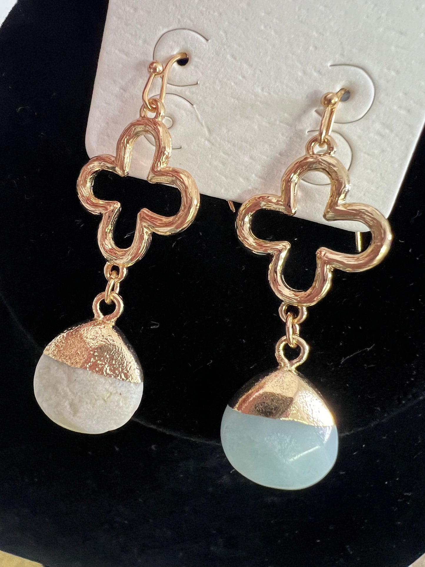 Clover Bead Dangle Earrings