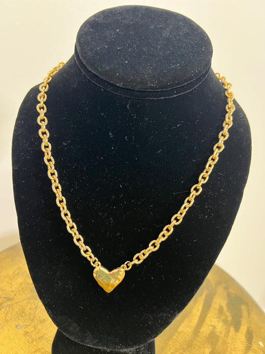Hammered Heart Necklace