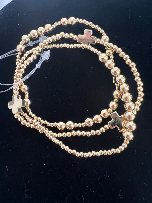 Multi Stretch Cross Bracelet Set