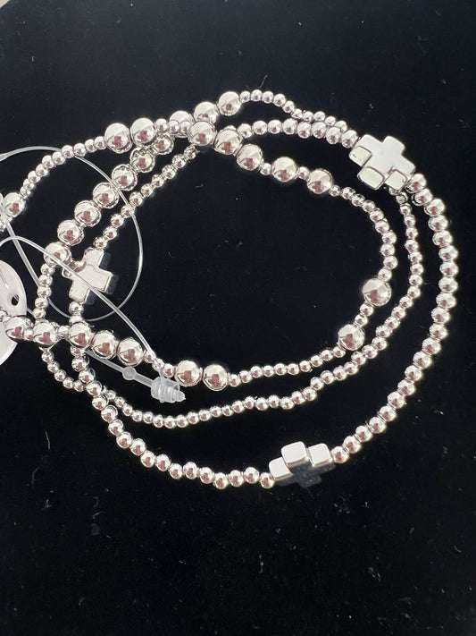 Multi Stretch Cross Bracelet Set