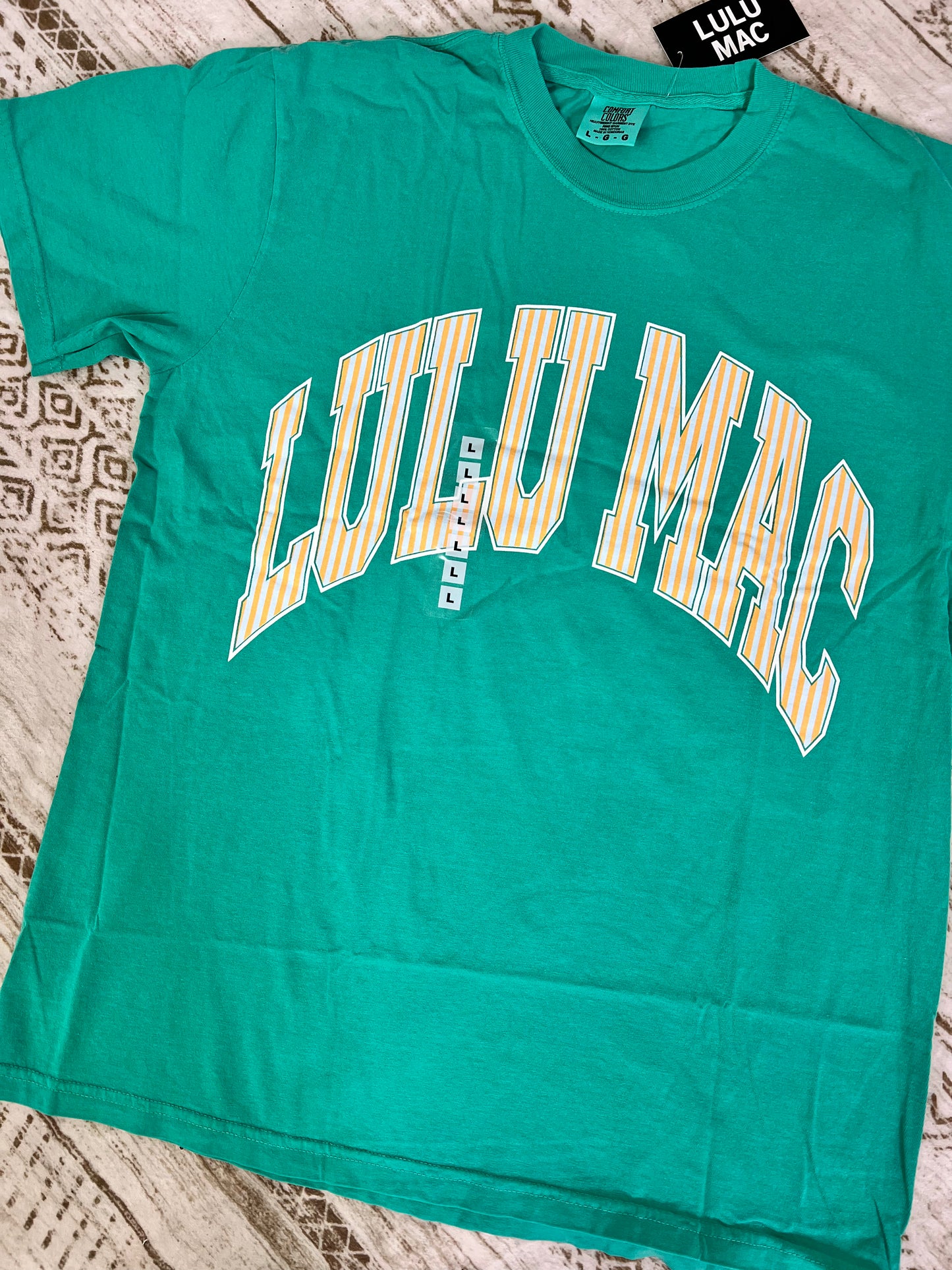Lulu Mac Stripe Island Green T-Shirt