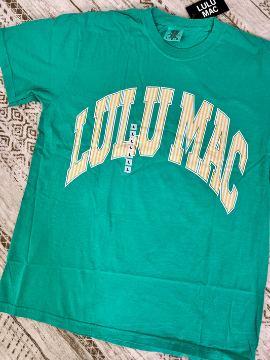 Lulu Mac Stripe Island Green T-Shirt