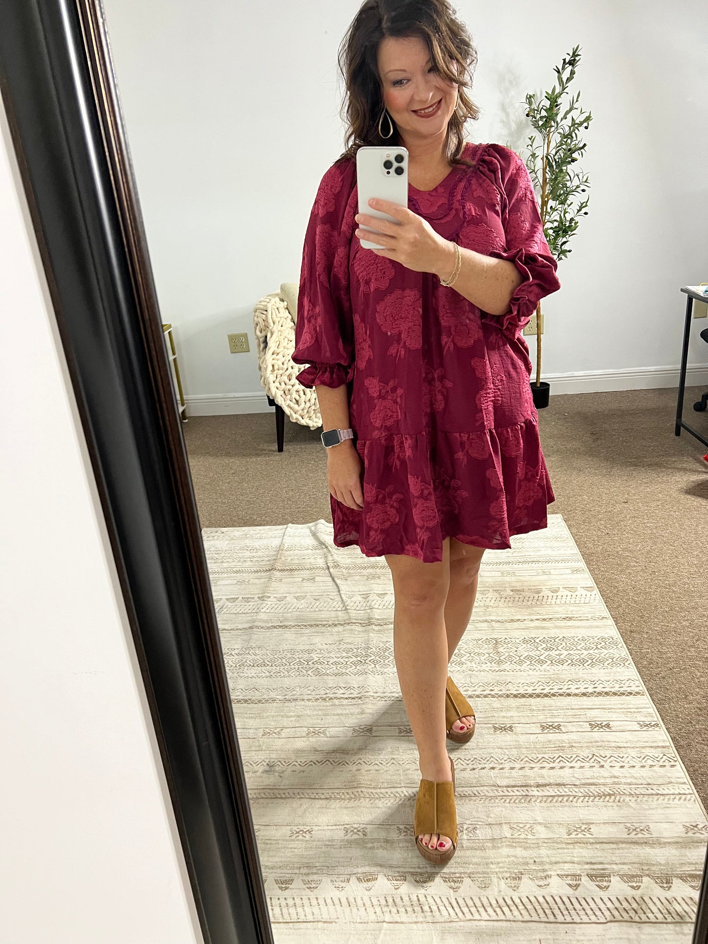Crimson Bloom Dress