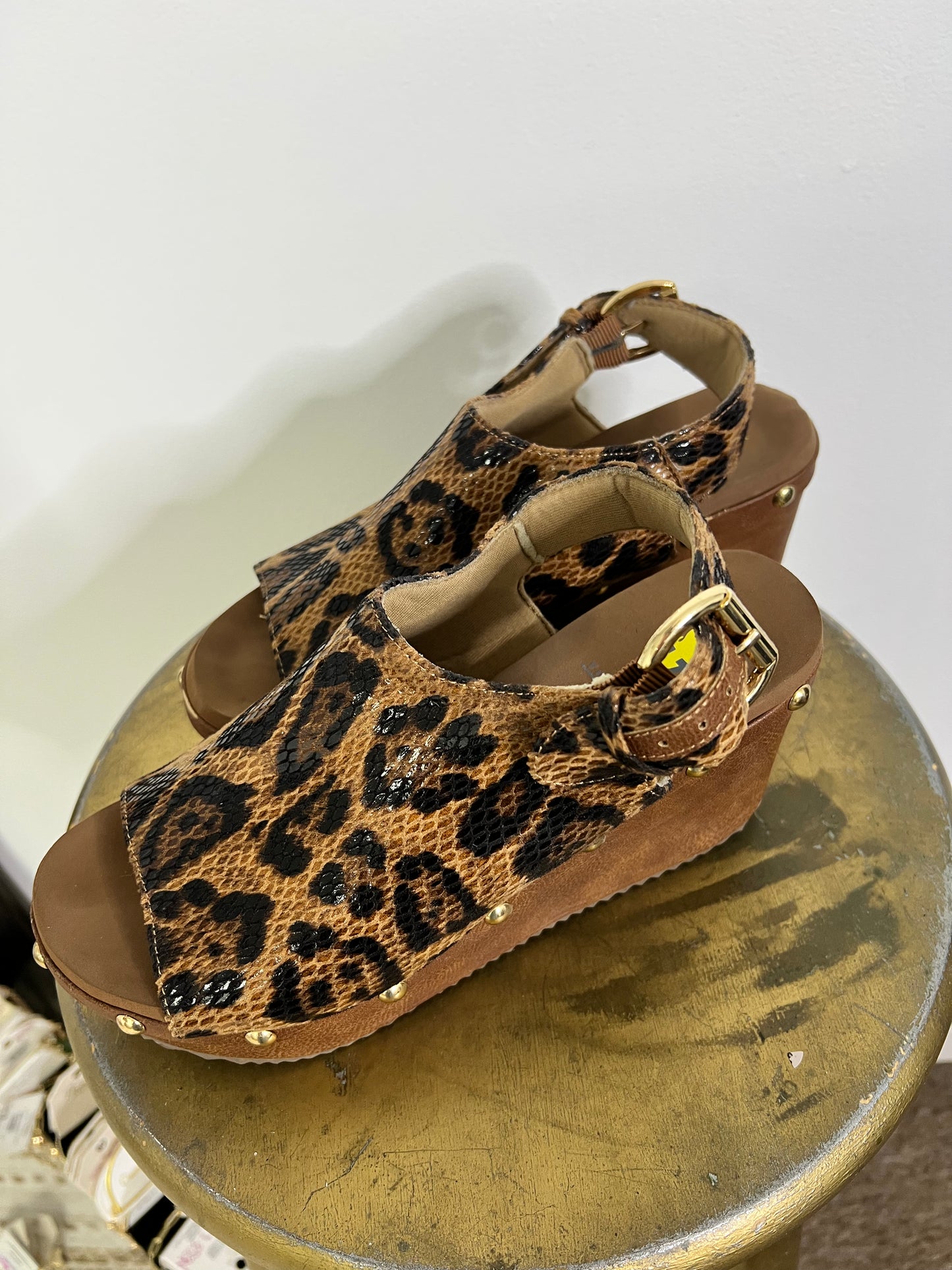 Animal Print Wedges-Size 7