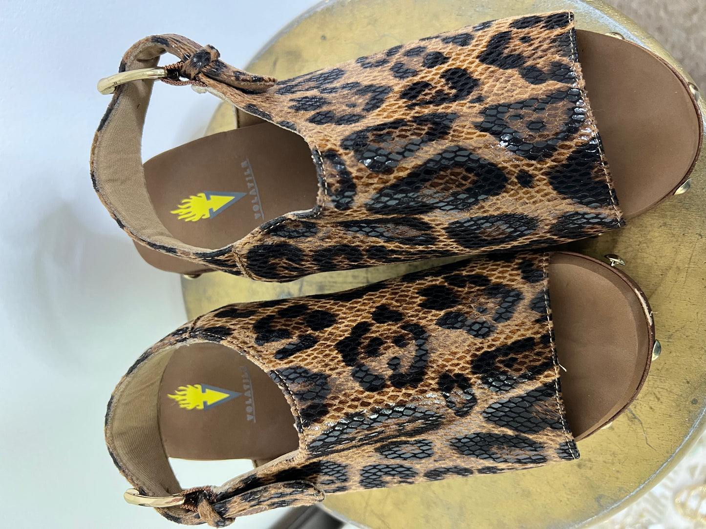 Animal Print Wedges-Size 7