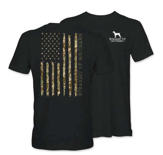 Straight Up Southern "Camo Flag" Adult Size