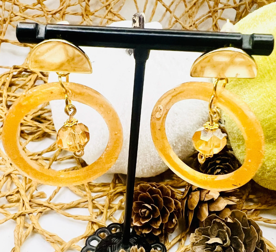 Golden Bead Earrings