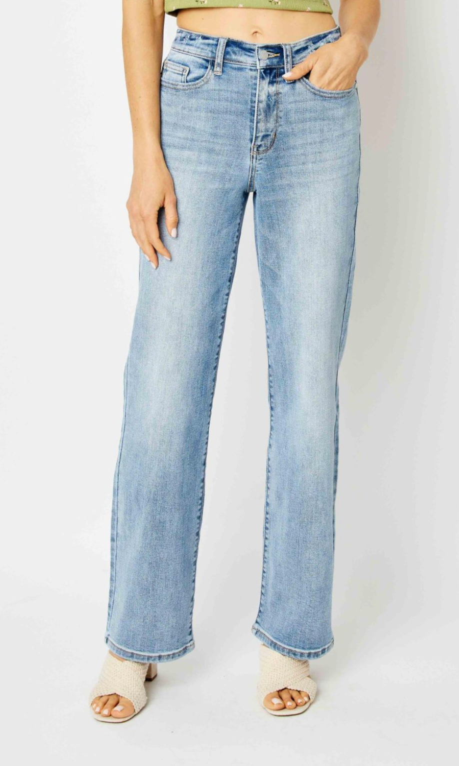 The Everly High Rise Straight Leg Jean