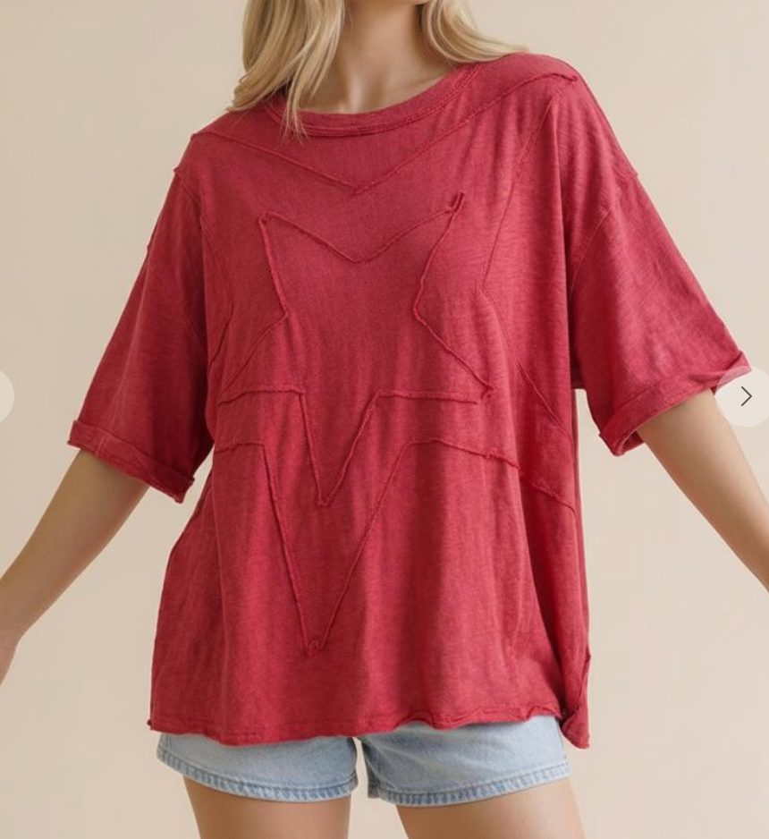 Starlight Patchwork Oversized Top