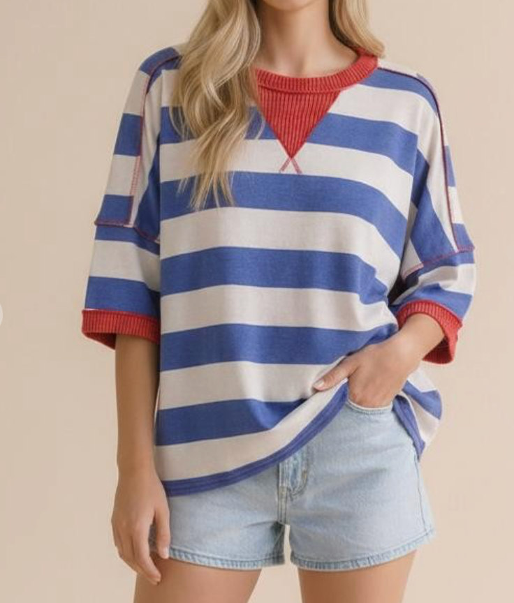 All American Stripe Knit Top