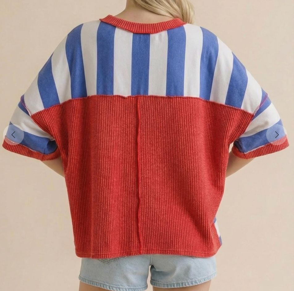 All American Stripe Knit Top