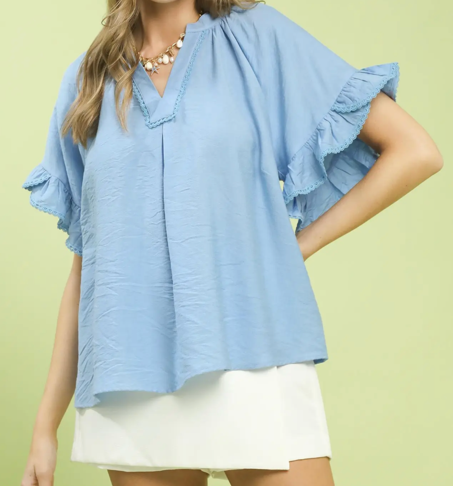 Southern Charm Ruffle Top