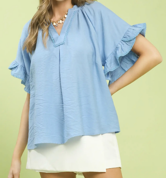 Southern Charm Ruffle Top