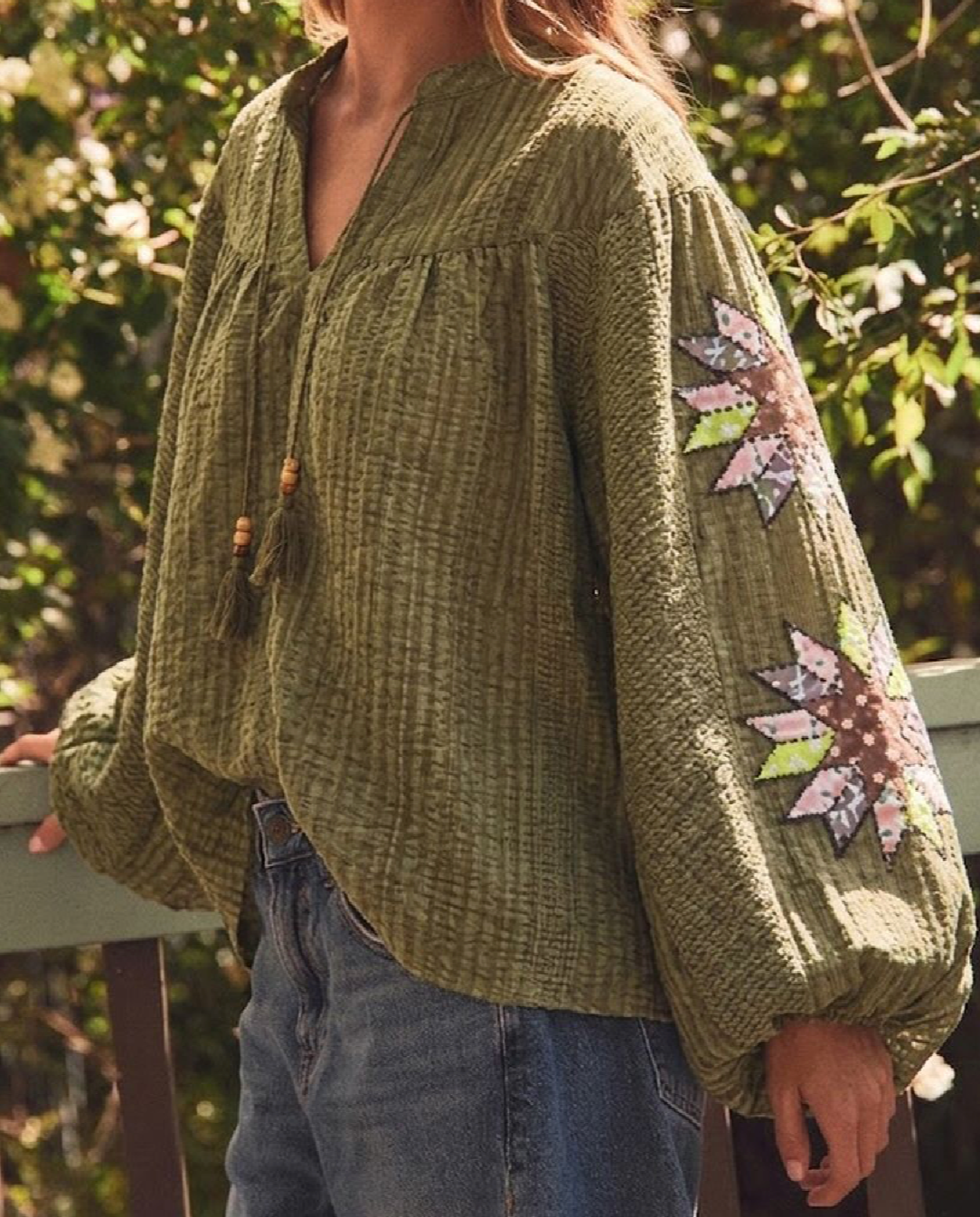 Olive Bloom Blouse