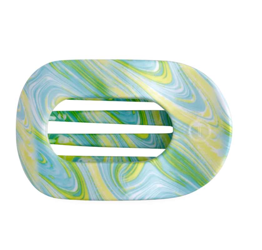 By The Sea Shore Large Flat Round Hair Clip