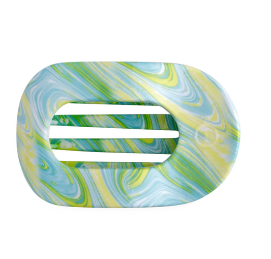 By The Sea Shore Large Flat Round Hair Clip