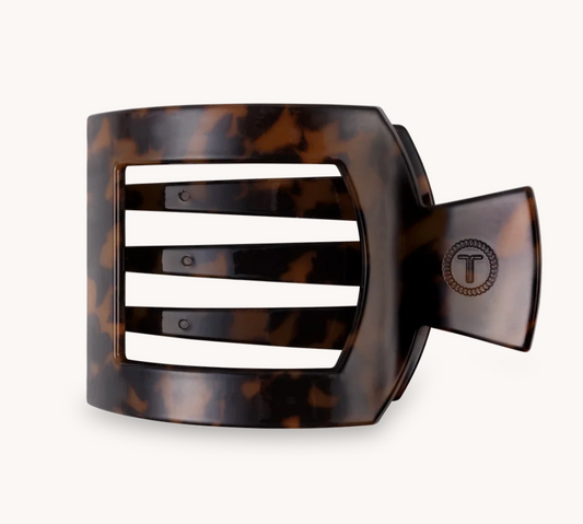 Tortoise Medium Flat Square Hair Clip