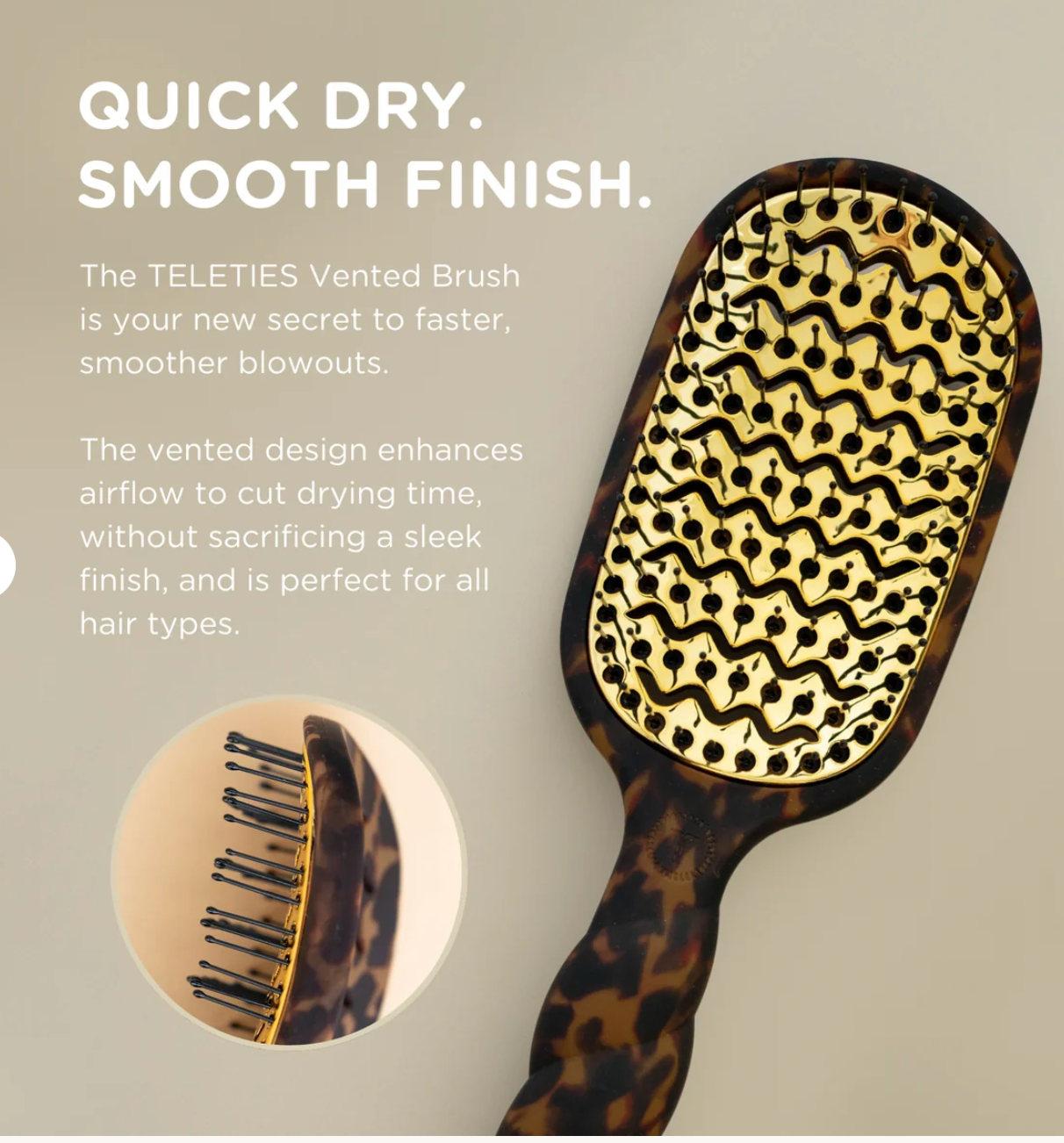 Vented Hair Brush-Tortoise