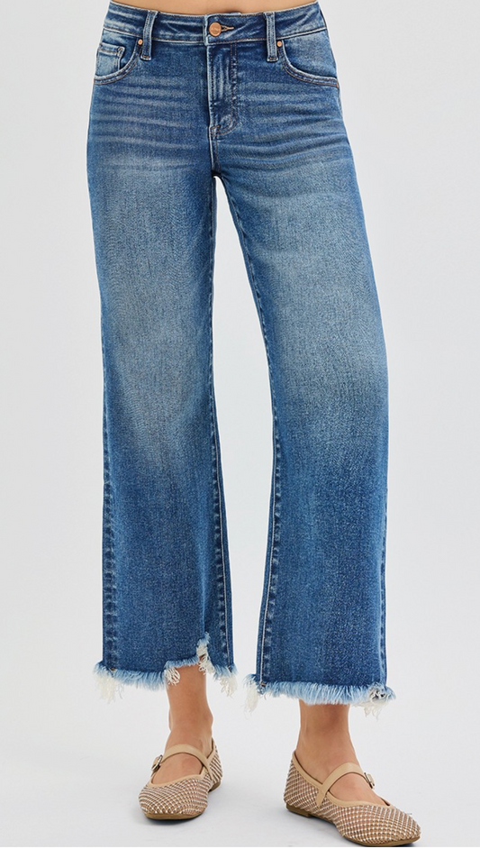 Frayed & Free Risen Crop Jeans