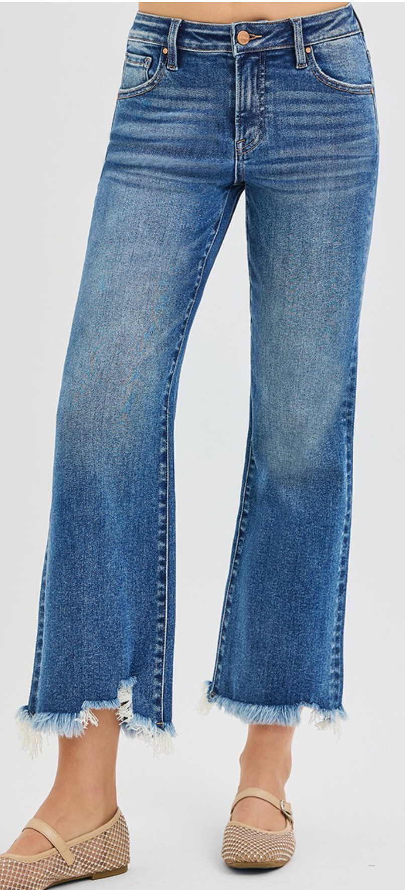 Frayed & Free Risen Crop Jeans