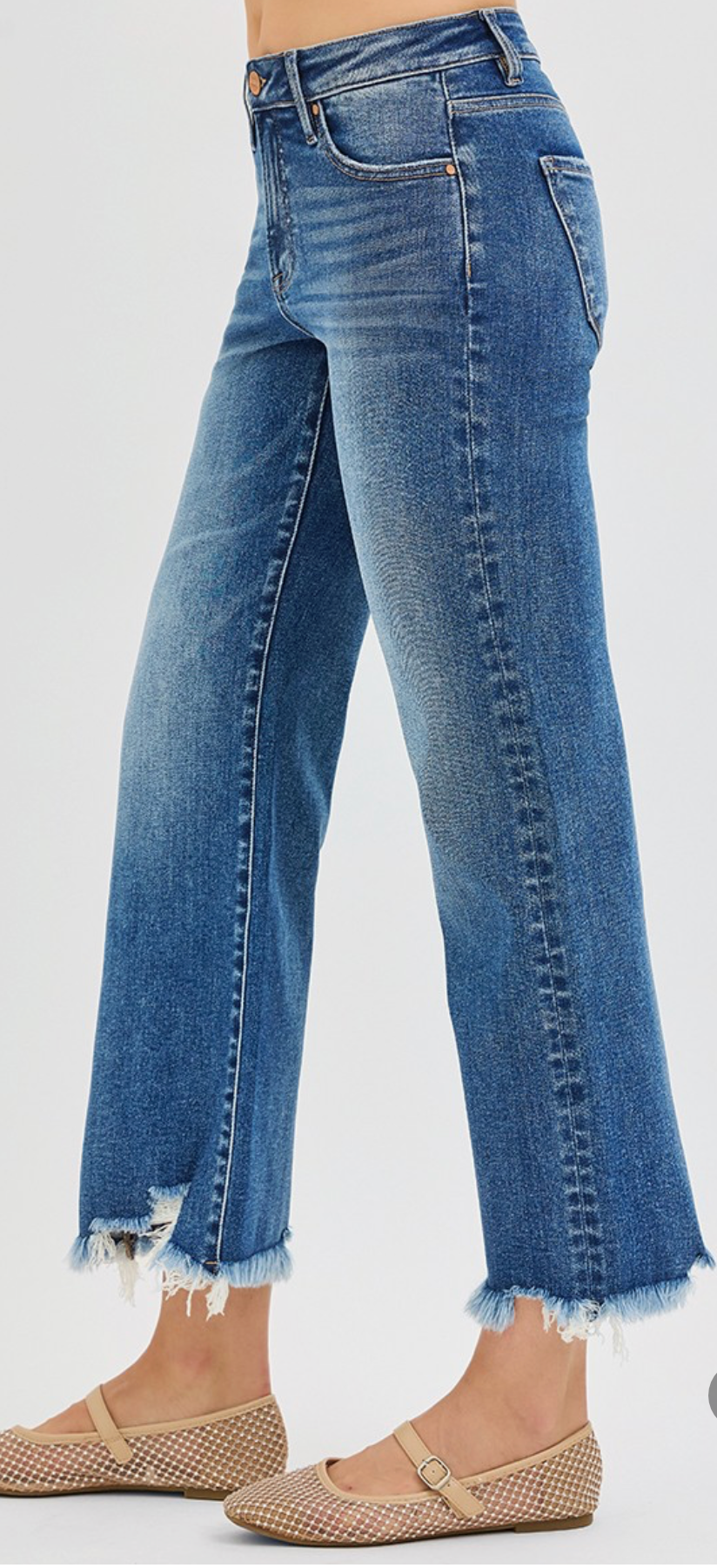Frayed & Free Risen Crop Jeans