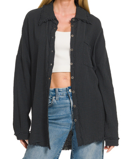 Laid Back Double Gauze Shacket