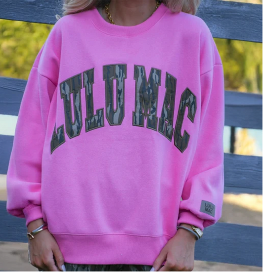 LuluMac: Mossy Oak Bottomland Sweatshirt, Bubblegum Pink