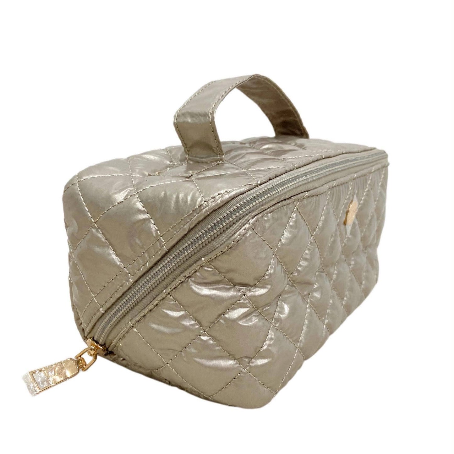 Cosmetic Diamond Makeup Travel Bag GlamZip Champagne