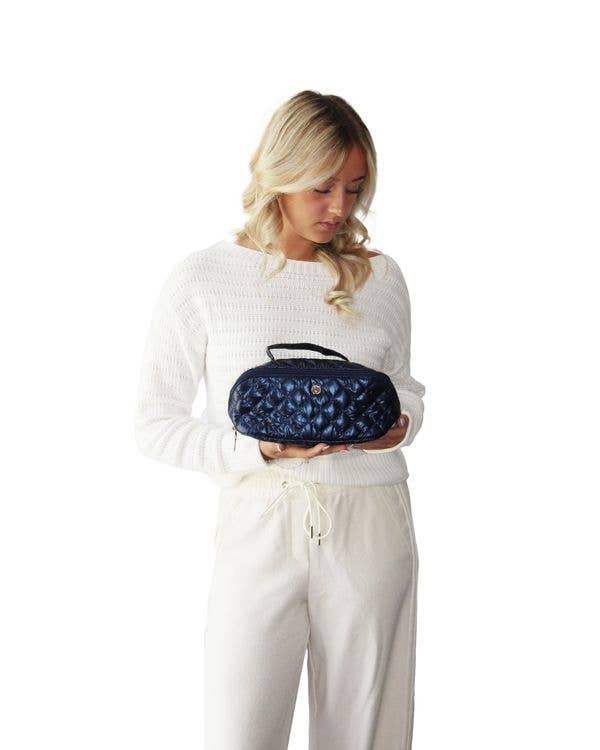 Cosmetic Diamond Makeup Bag GlamZip Sapphire
