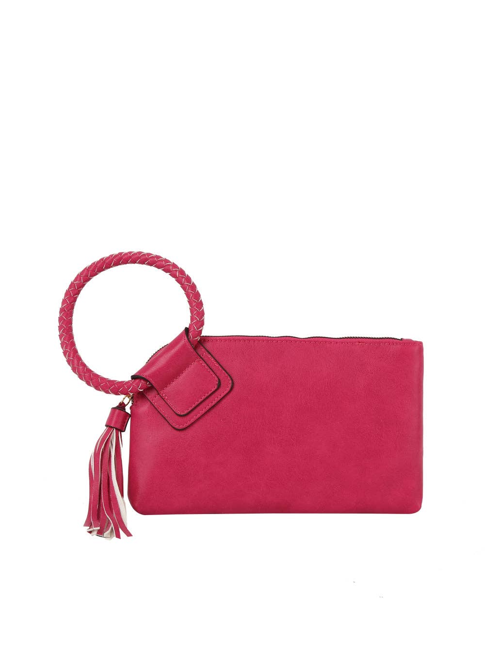 Braided Handle Wristlet Clutch