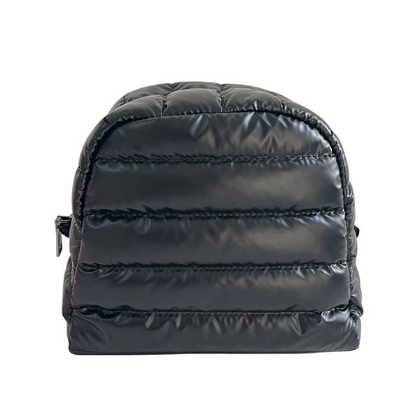 Cosmetic Puffer Makeup Travel Bag Black