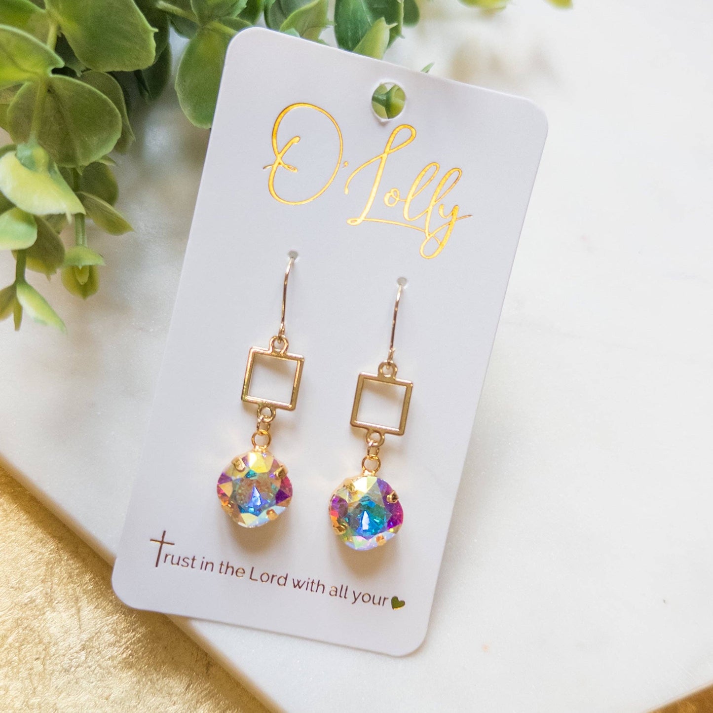Aurora Crystal Drop Earrings