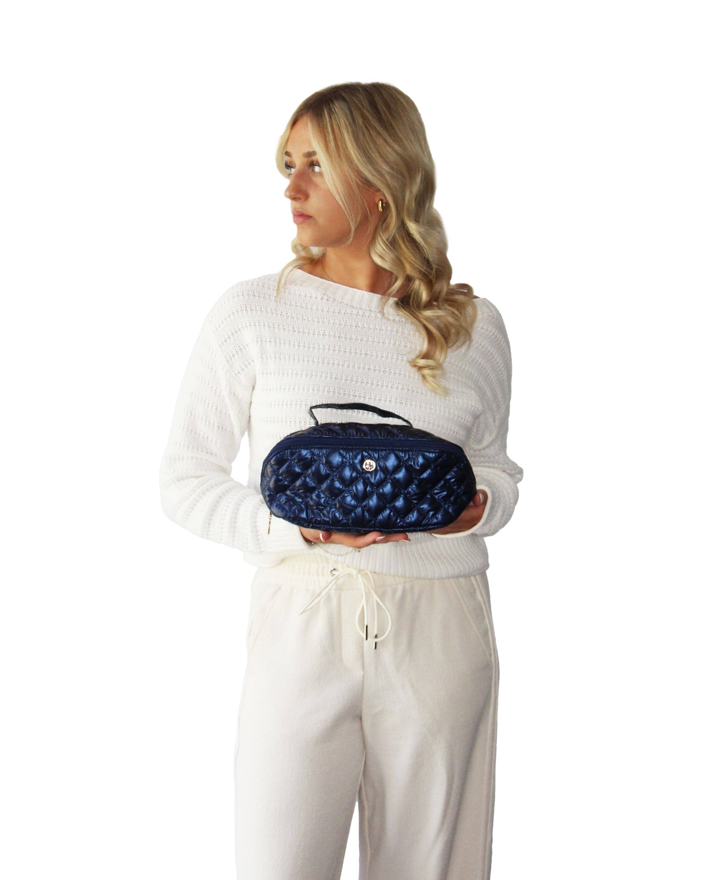 Cosmetic Diamond Makeup Bag GlamZip Sapphire